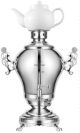 Raya Home Classic Modern Samavar with White Tea Pot