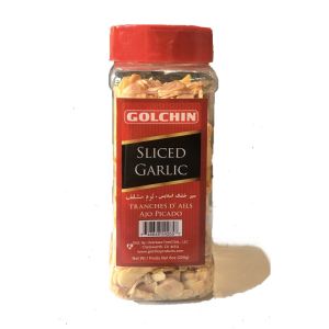 Garlic Sliced Large (in jar) - Golchin