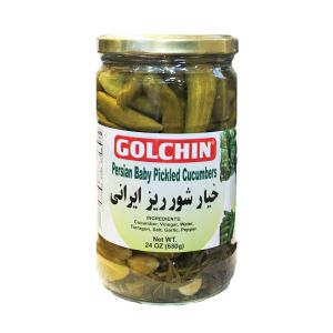 Golchin 24 oz Baby Persian Pickles Jar