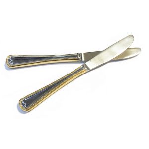 Dessert Knife - Stainless Steel - Silver/Gold Inner Heart - 6 pieces