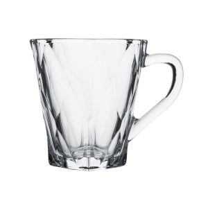 Fancy Hot Drink Glass - Diamond Design - 6 Pieces