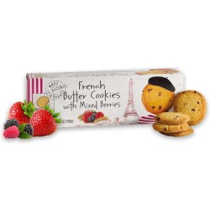 French Butter Cookies with Mixed Berries - Pierre Biscuiterie of France