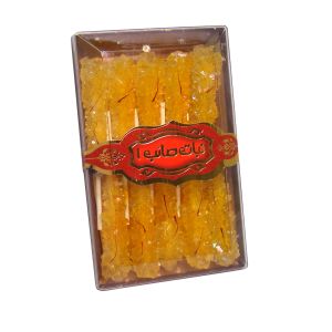 Saffron Rock Candy On Wooden Stirrer - "Saeb of Mashhad" - Imported from Mashhad/Iran