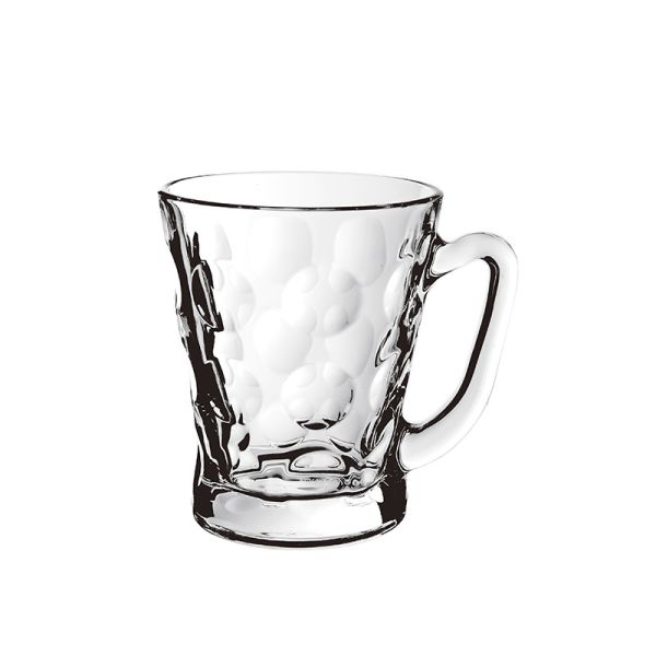7.6 oz Clear Glass Tea Cups 6pcs with Handle