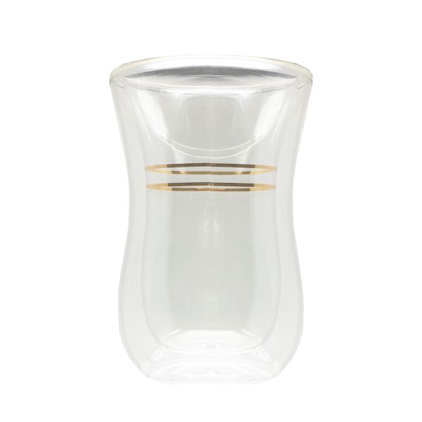 N/A IUY6 high borosilicate double-layer thickened splendid tea fragrance crystal bottom glass 