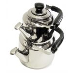 Stainless Steel Tea Pot & Hot Water Kettle Set - 2pc