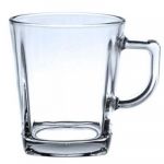 Smooth and Square Tea Cup with Handle - 6pieces