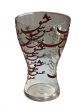 Glass Vase - Red/Gold Persian Calligraphy 