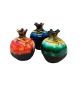 100% Clay, Double Glazed Handmade/Hand Decorated Pomegranates - Assorted Colors