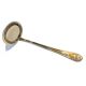 Soup Serving Ladle - Stainless Steel - Silver with Gold Accent
