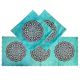 Runner & Pillow Cover Set - Turquoise Kashi Design