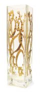 Glass Vase - Tall - Gold Persian Calligraphy Inlays