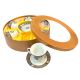 Fine Porcelin 12PCS Tea/Coffee Set (Cups & Saucers) - Greek Key Design