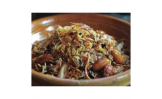 Rice with Toasted Noodles and Dates with Bread Crust (Reshteh polow)